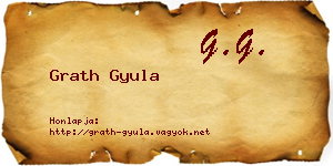 Grath Gyula névjegykártya