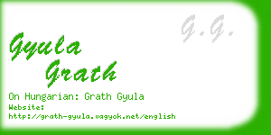 gyula grath business card